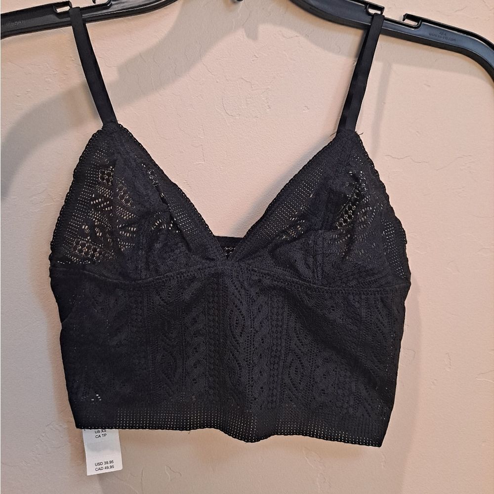 NWT Aerie Cable Lace Longline Bralette